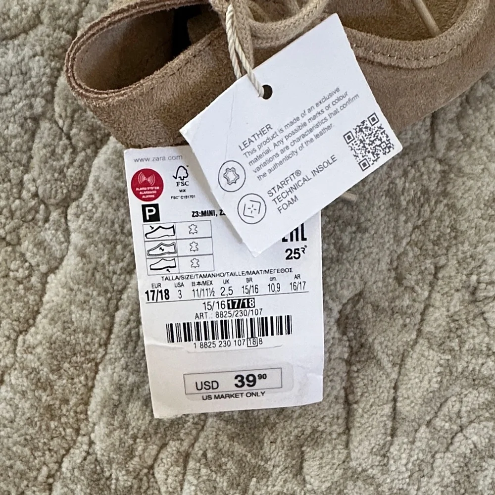 ZARA Baby Leather Moccasins Shoes